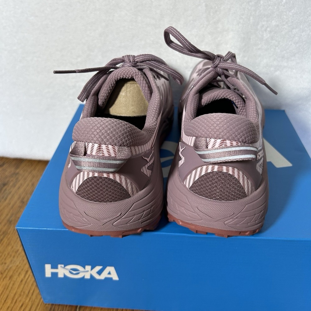 Hoka One One Womens Size 7 Mafate Speed 2 Low Top Mauve/Carnation Athletic Shoes - Picture 3 of 7